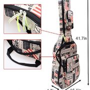 SPJ: American Flag Pattern Acoustic Guitar Gig Case Waterproof Shockproof Dual Shoulder Strap Bag 41 Inches
