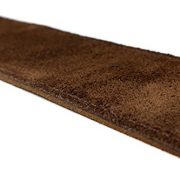 Soft Suede Wide Guitar Strap with Cream Stitching (Free Plectrums) (Brown)