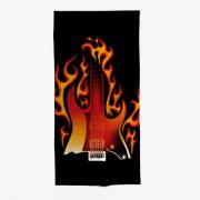 Toalla guitarra en llamas