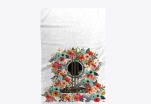 Toalla guitarra flores